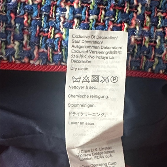 J Crew Womens Fluted Skirt in Blue Autumn Tweed Sz 6 Preppy Classic Chic Office - Picture 11 of 11